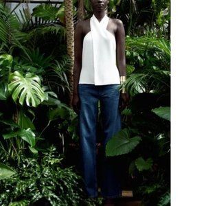 ZARA CROSSED HALTER TOP